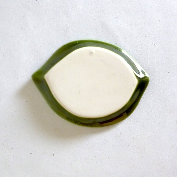 65/45 VINTAGE JAPANESE JAPAN PORCELAIN MINI CANTALOUPE FRUIT TEAPOT & LEAF (NEW) - Picture 10 of 13